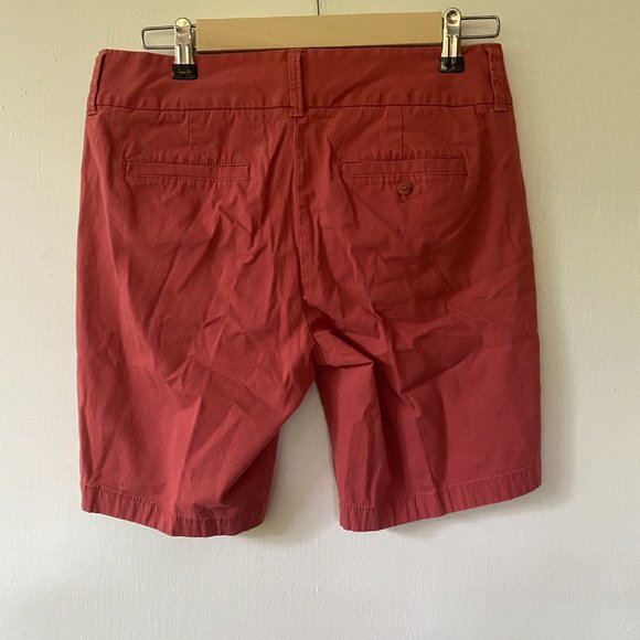 J. Crew Factory Frankie Shorts Women's Size 4 Stretch Rust Modest Pockets - Picture 4 of 4